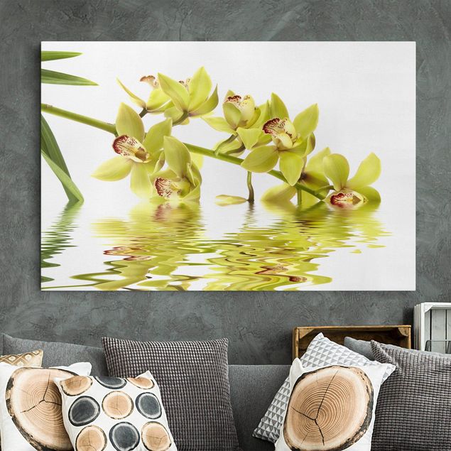 Leinwand Bilder XXL Elegant Orchid Waters