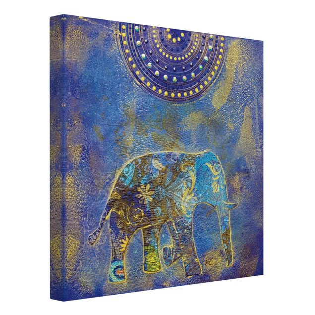 Leinwandbild Kunstdruck Elephant in Marrakech