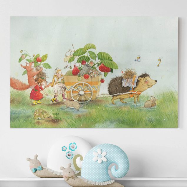 Wandbilder Tiere Erdbeerinchen Erdbeerfee - Mit Igel