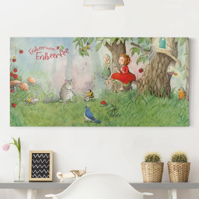 Wandbilder XXL Erdbeerinchen Erdbeerfee - Zusammen Musizieren