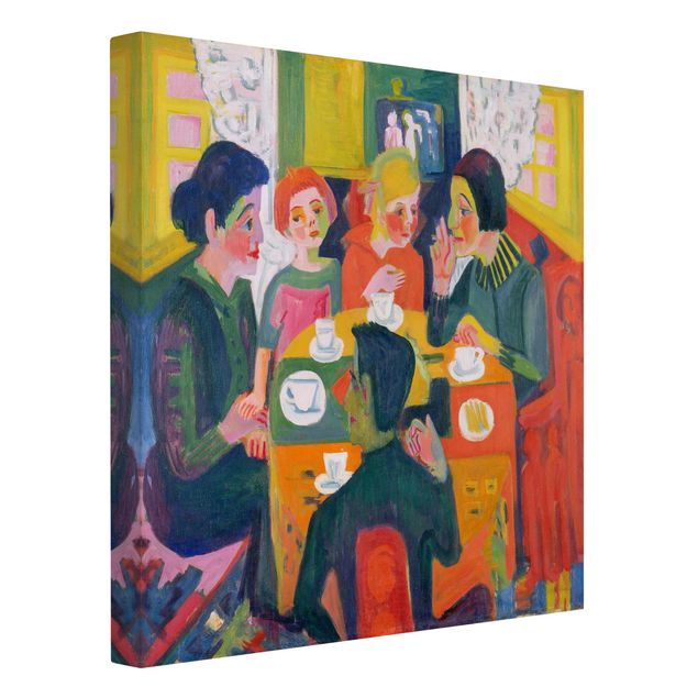 Leinwandbild Kunstdruck Ernst Ludwig Kirchner - Kaffeetisch
