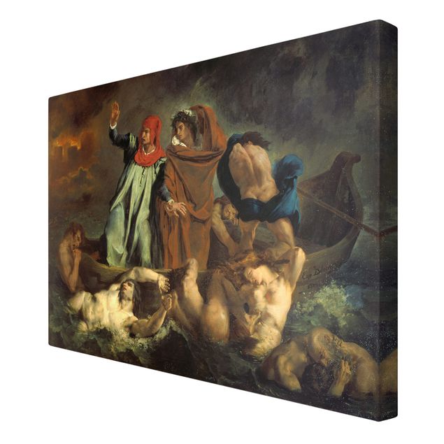 Schöne Wandbilder Eugène Delacroix - Dante und Virgil in der Hölle