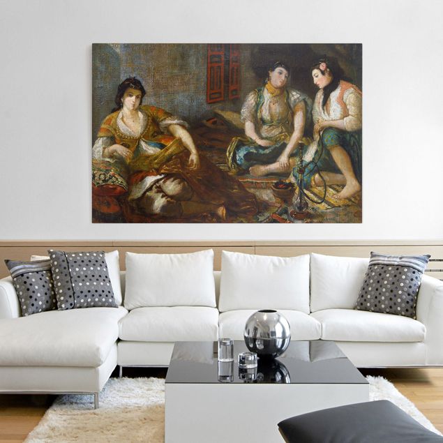 Leinwandbild Kunstdruck Eugène Delacroix - Drei arabische Frauen