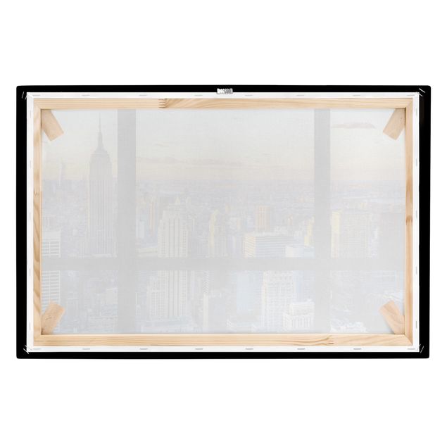 Schöne Wandbilder Fensterausblick - Sonnenaufgang New York