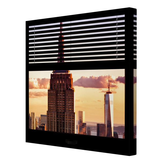 Kunstdruck Philippe Hugonnard Fensterblick Jalousie - Empire State Building New York