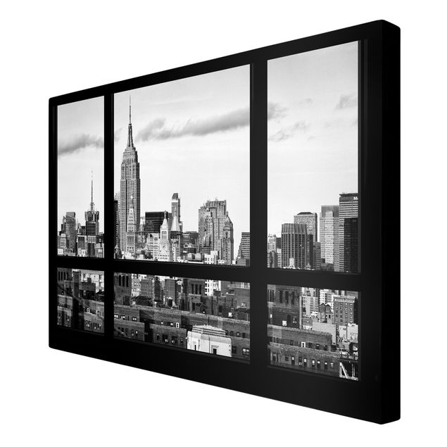 Philippe Hugonnard Fensterblick New York Skyline schwarz weiss