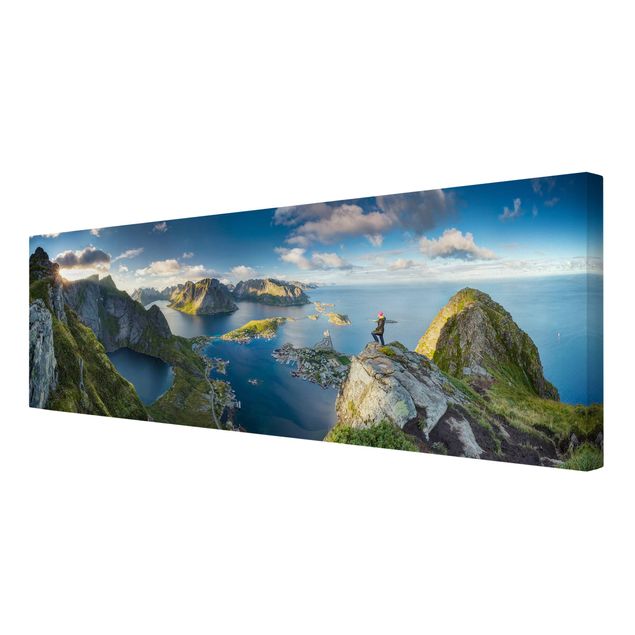 Schöne Leinwandbilder Fjordblick in Reinebringen