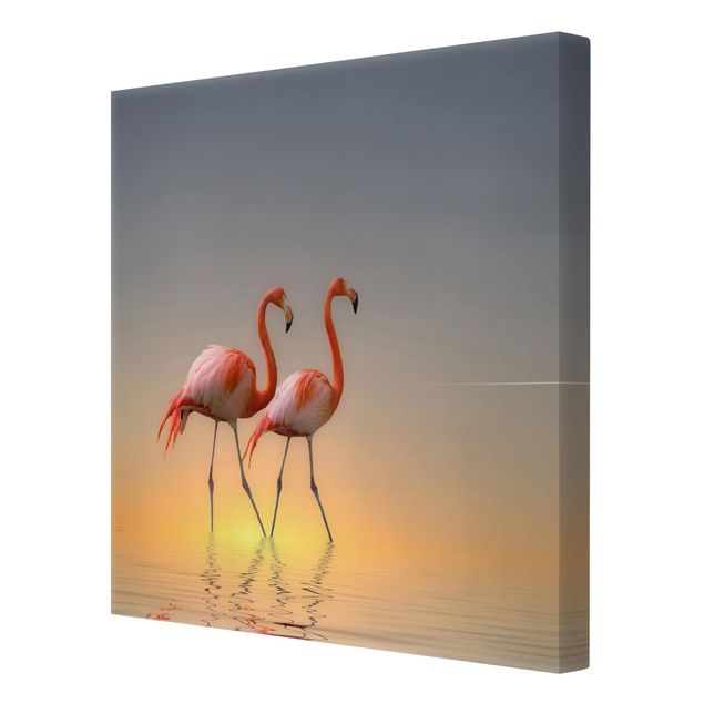 Schöne Wandbilder Flamingo Love