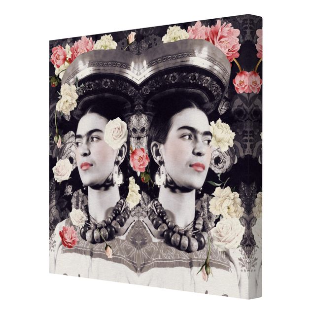 Schöne Wandbilder Frida Kahlo - Blumenflut