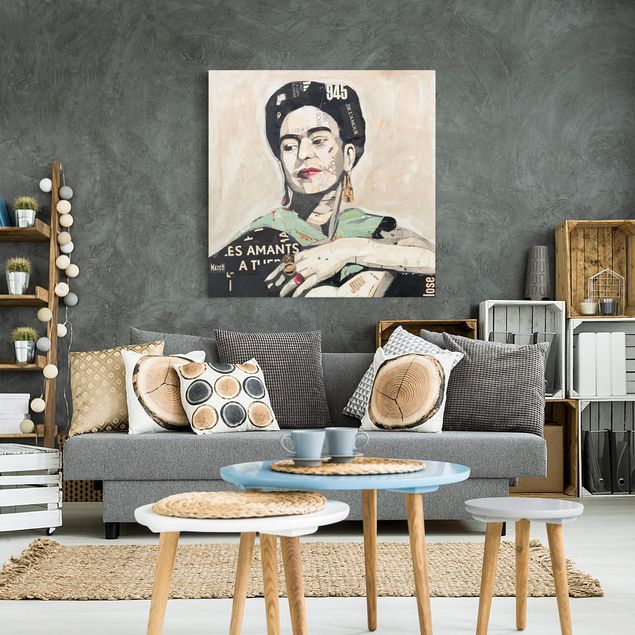 Leinwandbilder Wohnzimmer modern Frida Kahlo - Collage No.4
