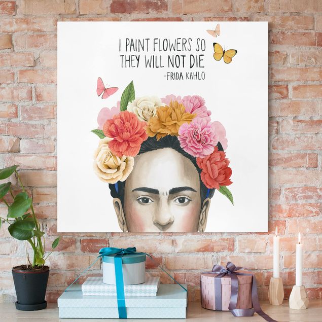 Leinwandbilder Blumen Fridas Gedanken - Blumen