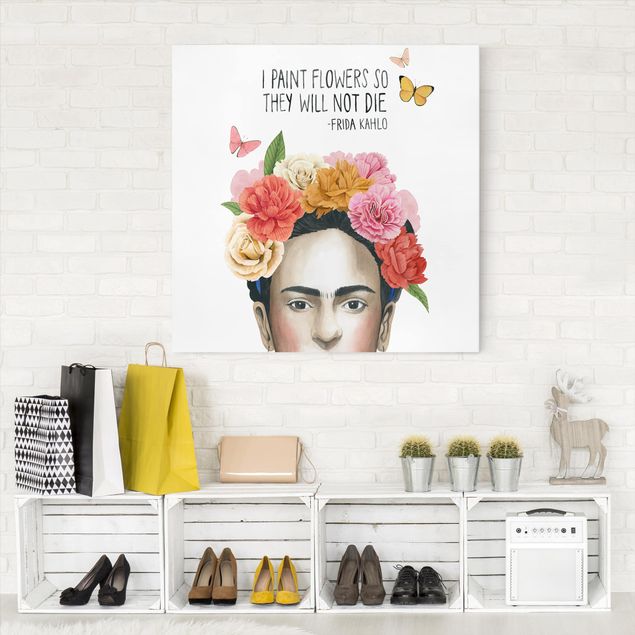 Kunstdrucke auf Leinwand Fridas Gedanken - Blumen