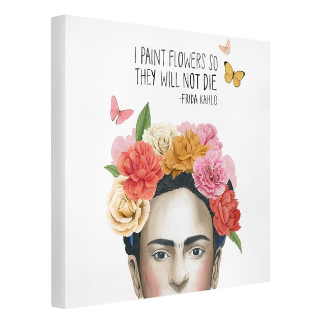 Wandbilder Sprüche Fridas Gedanken - Blumen