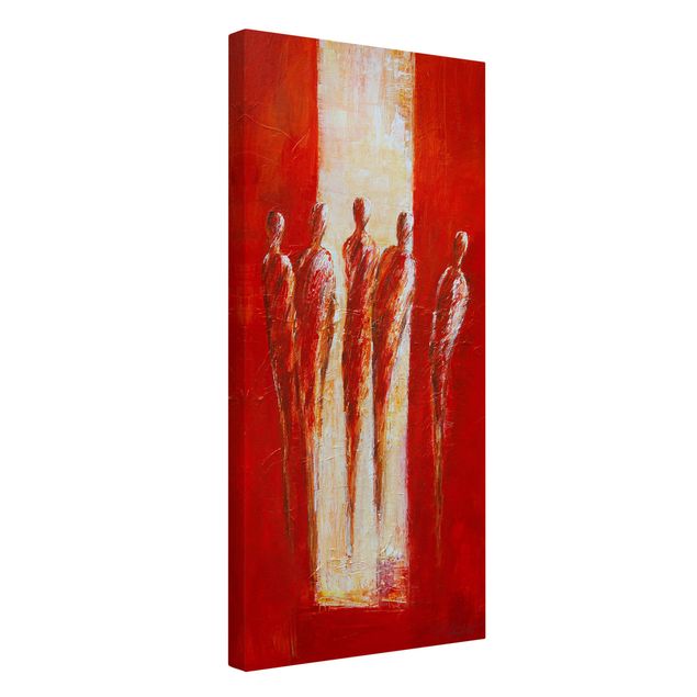 Leinwandbilder abstrakt Petra Schüßler - Fünf Figuren in Rot 02