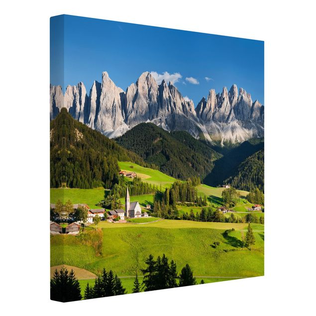 Wandbilder Baum Geislerspitzen in Südtirol