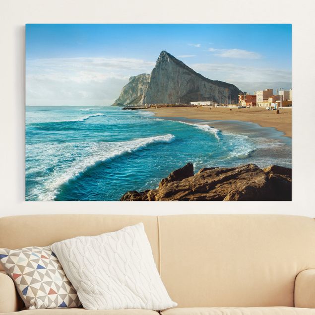 Leinwand Bilder XXL Gibraltar am Meer