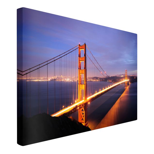 Bilder für die Wand Golden Gate Bridge bei Nacht