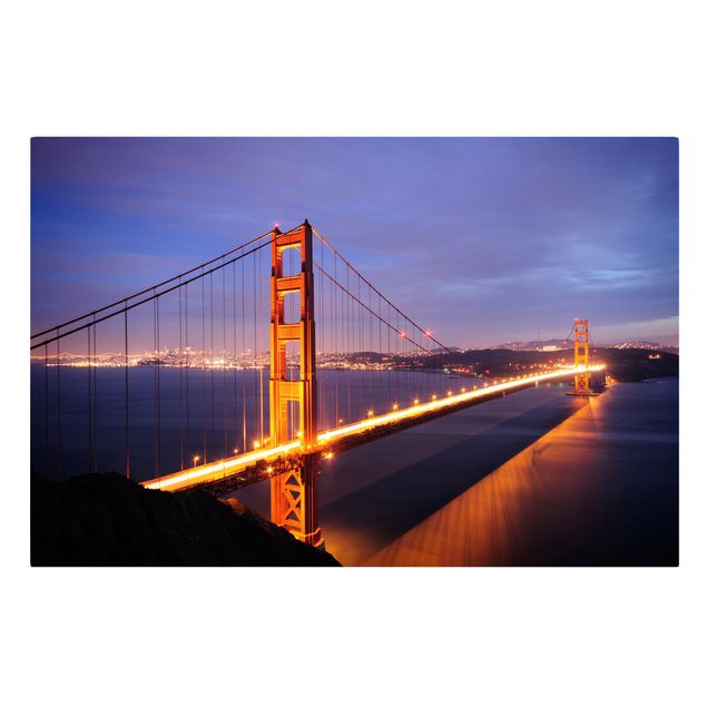 Schöne Leinwandbilder Golden Gate Bridge bei Nacht