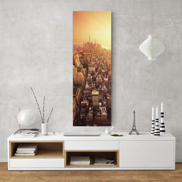 Wandbilder Wohnzimmer modern Goldene Stadt