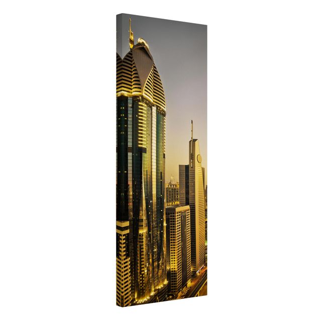 Leinwandbilder Skyline Goldenes Dubai