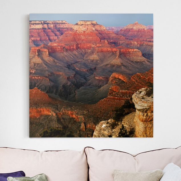 Wandbild Berge Grand Canyon nach dem Sonnenuntergang