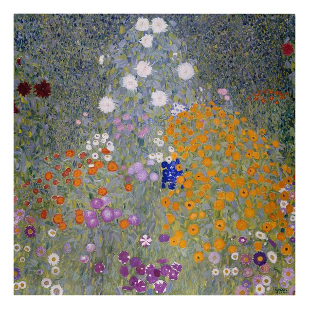 Leinwandbild Kunstdruck Gustav Klimt - Bauerngarten