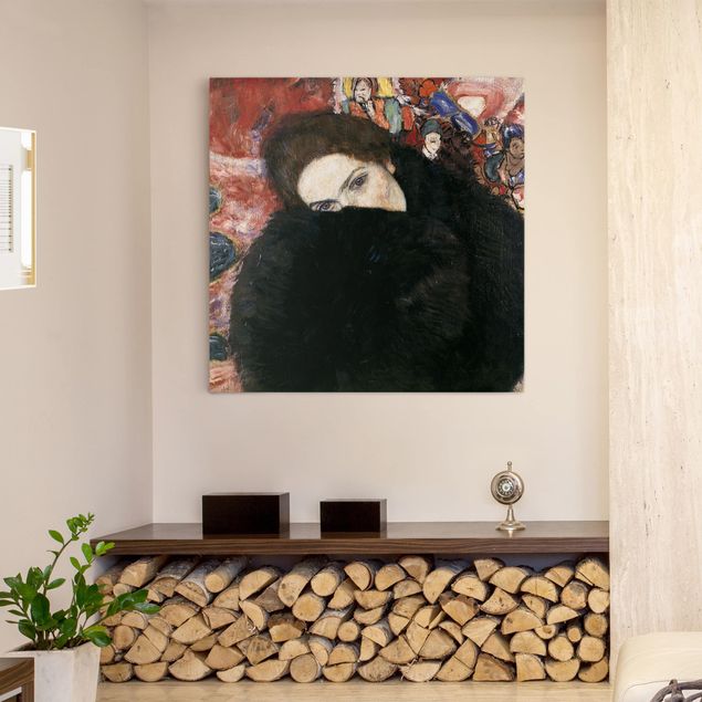 Bilder Jugendstil Gustav Klimt - Dame mit Muff