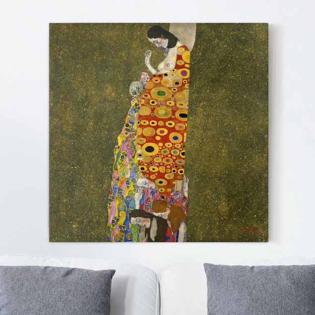 Leinwand Bilder XXL Gustav Klimt - Die Hoffnung II