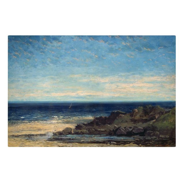 Leinwand Kunstdruck Gustave Courbet - Blaues Meer