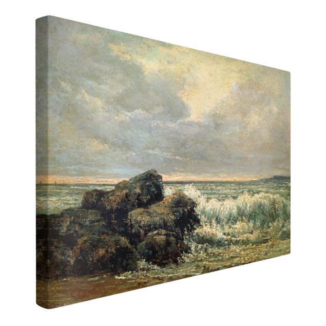 Leinwand Kunstdruck Gustave Courbet - Die Welle