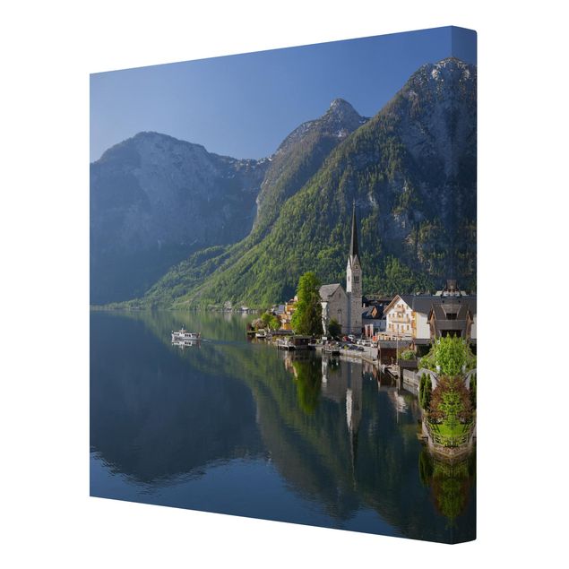 Schöne Wandbilder Hallstätter See und Bergblick
