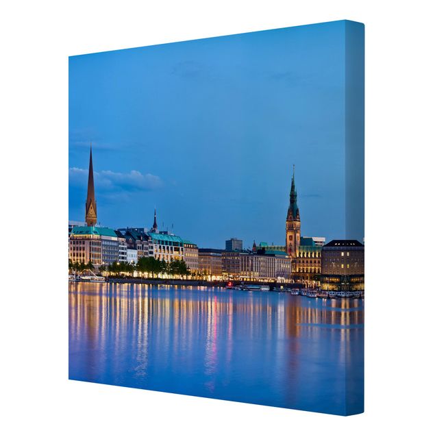 Schöne Leinwandbilder Hamburg Skyline