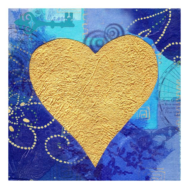 Leinwandbild - Heart of Gold - Quadrat 1:1
