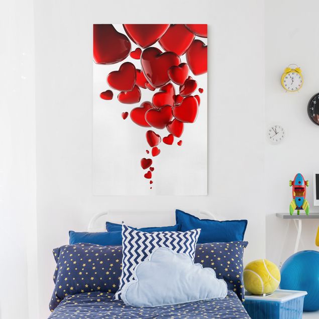 Leinwandbilder Wohnzimmer modern Herzballons
