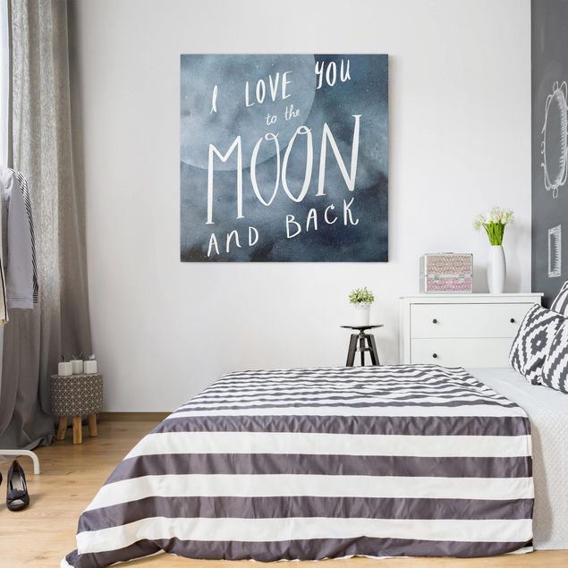 Wandbilder Wohnzimmer modern Himmlische Liebe - Mond
