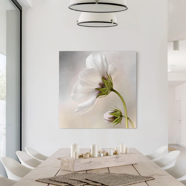 Wandbilder Wohnzimmer modern Himmlischer Blütentraum