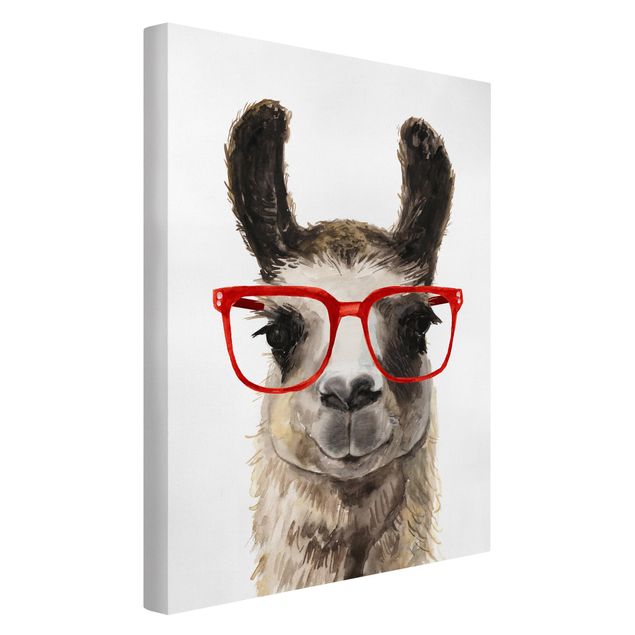 Bilder für die Wand Hippes Lama mit Brille II