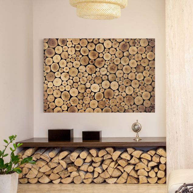 Leinwandbilder Wohnzimmer modern Homey Firewood