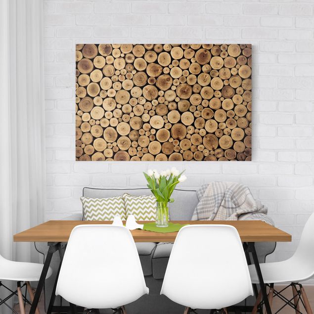 Leinwandbilder Wohnzimmer modern Homey Firewood