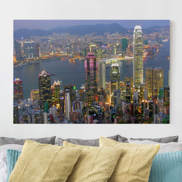 Leinwand Bilder XXL Hongkong Skyline