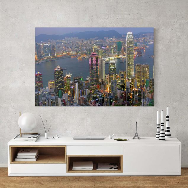 Leinwandbild Asien Hongkong Skyline