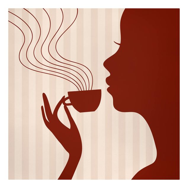 Leinwandbild - Hot Coffee - Quadrat 1:1