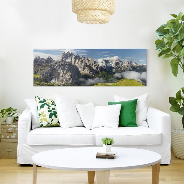 Moderne Leinwandbilder Wohnzimmer Italienische Alpen