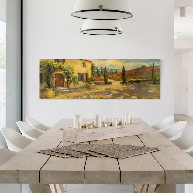 Wandbilder Wohnzimmer modern Italienische Landschaft - Toskana