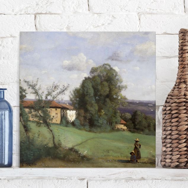 Wandbilder XXL Jean-Baptiste Camille Corot - Ein Bauernhof