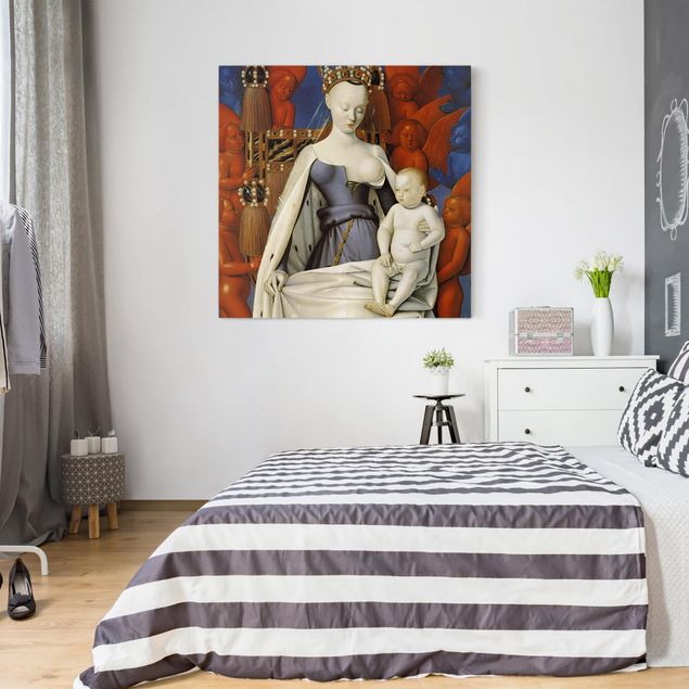 Leinwandbilder Wohnzimmer modern Jean Fouquet - Die thronende Madonna