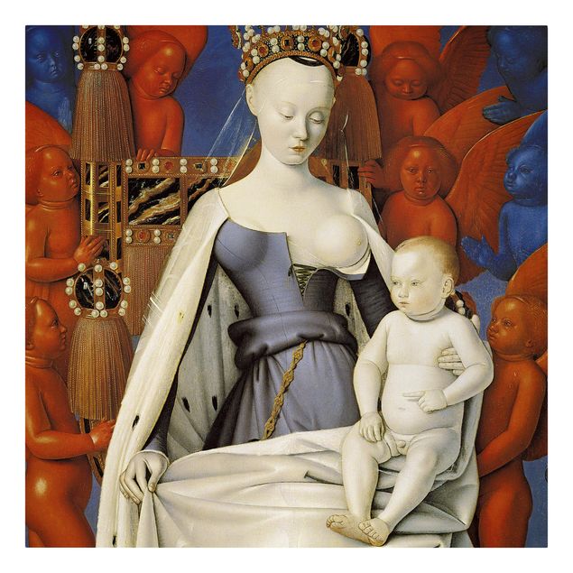 Schöne Wandbilder Jean Fouquet - Die thronende Madonna