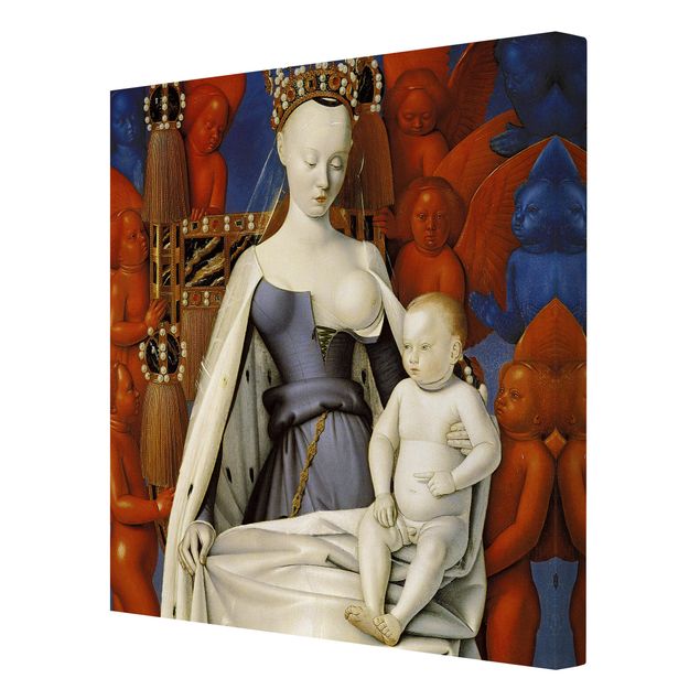 Bilder auf Leinwand Jean Fouquet - Die thronende Madonna