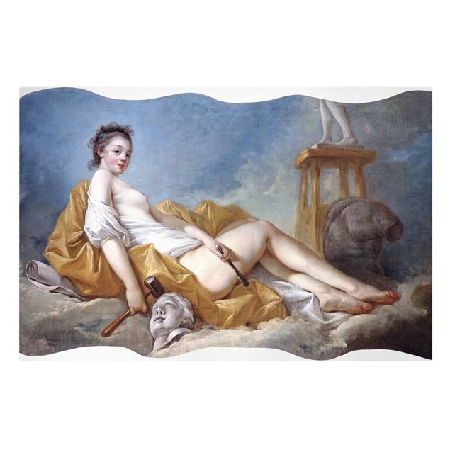 Leinwandbild Kunstdruck Jean Honoré Fragonard - Personifikation der Malerei