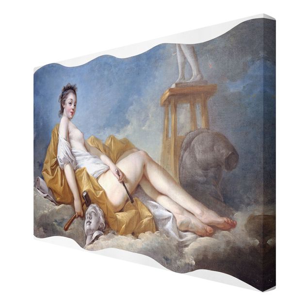 Leinwandbild Kunstdruck Jean Honoré Fragonard - Personifikation der Malerei